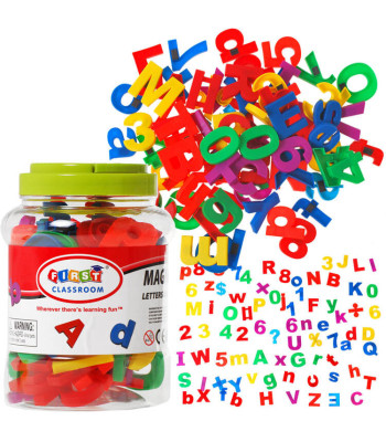 Magnetinės raidės ir skaičiai - 80 elementų rinkinys