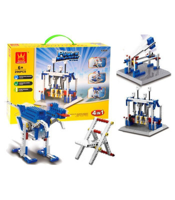 Konstravimo kockės 4in1 variklis pultas baterijos ZA1065