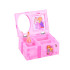 Rožinė papuošalų dėžutė su muzikiniu mechanizmu - mažosios princesės lobis