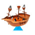 Balansuojantis piratų laivas su pingvinais