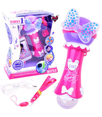 Vaikiškas karaoke mikrofonas su įrašymo funkcija