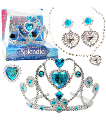 Frozen bižuterijos rinkinys Elza karūna princesei