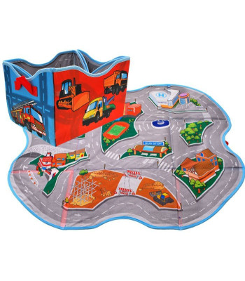 Kūrybingas žaislų dėžė ir kilimėlis gatvės 2in1