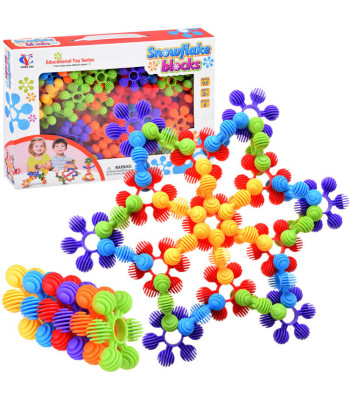 Kūrybiniai kaladėlės 72 elementai mini vafliai Snaigės žvaigždutės