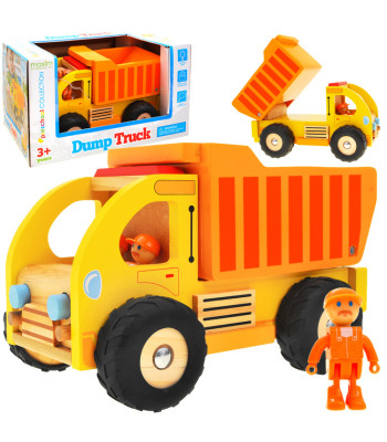 Medinis sunkvežimis su judančia priekaba vaikams