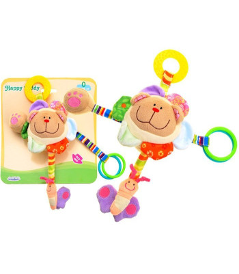 Minkštas pakabinamas žaislas lovelėms ir vežimėliams - meškutis