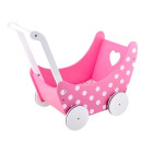 Medinis lėlių vežimėlis