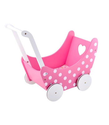 Medinis lėlių vežimėlis