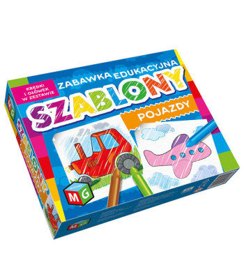 Multigra Šablonų Rinkinys Transporto Priemonės + Pieštukai KS0013