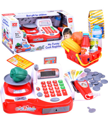 Fiskalinė kasos aparatas su svarstyklėmis ir pirkinių krepšeliu ZA2380