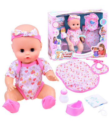 Interaktyvi lėlė kūdikis geria ir sika