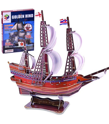 3D dėlionė laivas Golden Hind - 108 dalys