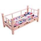 Medinė lovytė lėlėms su patalyne