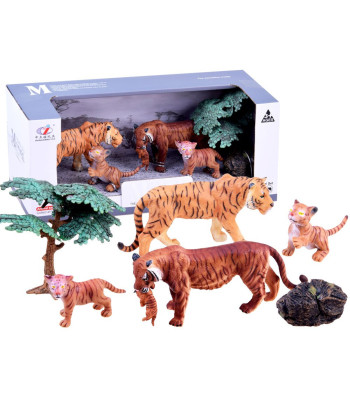 Figūrėlių Rinkinys "Safari Gyvūnai" - Tigrų Šeima