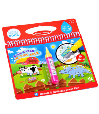 Vandens spalvinimo knygelė su rašikliu gyvūnai ZA2996