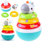 Piramidė laivelis su barškučiais ir dėlione ZA3089