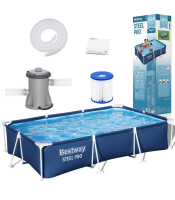 Bestway Stelažinis Baseinas 300x201x66cm 8in1 56411