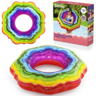 Bestway Pripučiama plaukimo žiedas 115 cm SPALVOTA GALARETKA