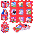 Piankiniai dėlionės gyvūnai ir skaičiai kilimėlis kūdikiams 93x93cm ZA3147