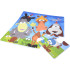Spalvota kilimėlis kūdikiams su gyvūnų piešiniais 90x90cm
