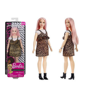 Barbie lėlė Fashionistas su panteros rašto suknele