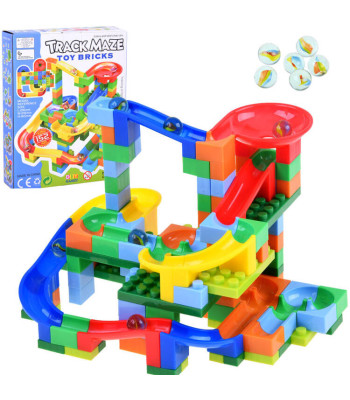 Spalvotų Klotelių Marmuro Trasa Rutuliukams 152 vnt.