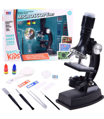 Didysis edukacinis mikroskopo rinkinys su priedais jauniems mokslininkams ES0015