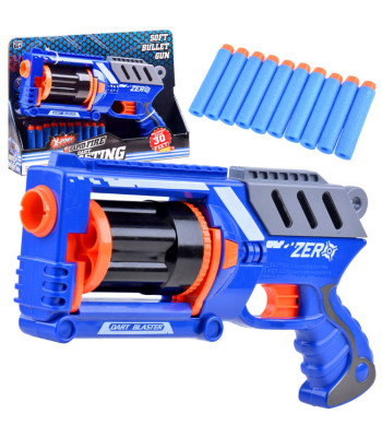 Plastikinis žaislinis pistoletas Blaster su 10 šoviniais