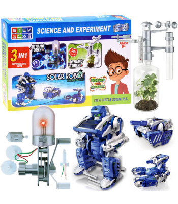 Jauno mokslininko rinkinys 3 viename – robotas, dinamo