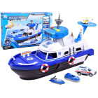 Policijos Laivas ir Sraigtasparnis Žaislų Komplektas