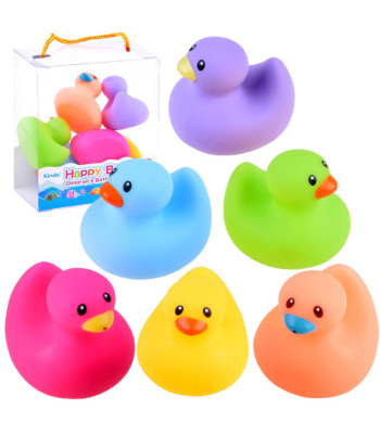 Spalvotos guminės ančiukai žaidimui vonioje