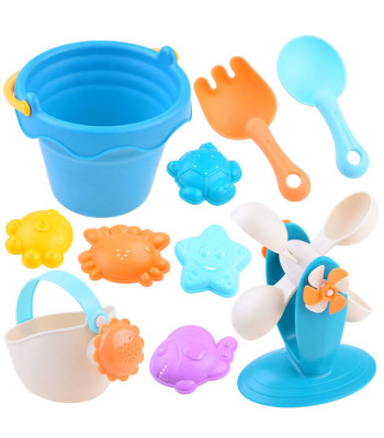 Minkštas smėlio žaislų rinkinys WODY su kibiru ir formelėmis ZA3404