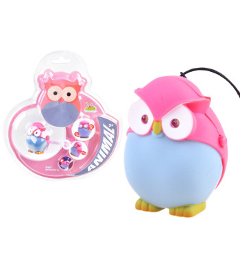 Spalvotas raktų pakabukas pelėda su šviesa ir garsu