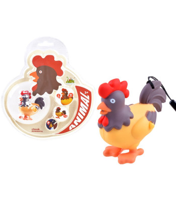 Spalvotas raktų pakabukas gaidys - Pakabukas su šviesa ir garsu ZA3530