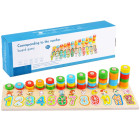 Spalvinga medinė dėlionė su skaičiais ZA3604