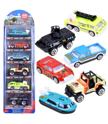 6 Metalinių Automobilių Rinkinys - Mišrus Modeliai