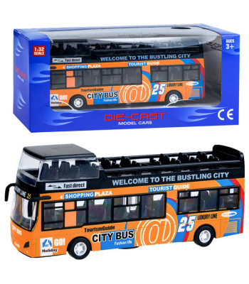 Metalinio dviaukščio autobuso modelis su atidaromomis durimis ZA2094 ZO