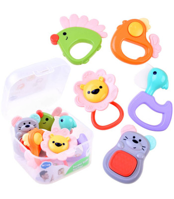 Kramtukų rinkinys 5 vnt. kūdikiams gyvūnėliai