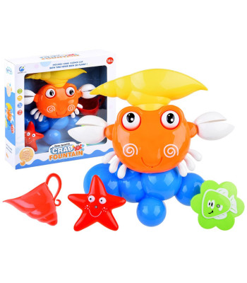 Spalvingas vonios žaislas Krabas su fontanu