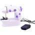 Mini siuvimo mašina su pėdos pedalu ir adatos rinkiniu