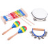 Medinis muzikos instrumentų rinkinys 4in1 žaislas IN0134
