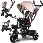 Triratukas Tiny Bike 3in1 smėlio spalvos su stogeliu SP0650