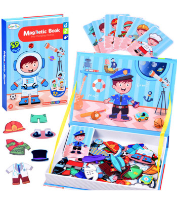 Magnetinė dėlionė Knyga - Profesijos, 59 elementai