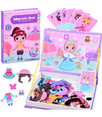 Magnetinė dėlionė: Lėlė ir drabužiai