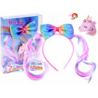 Žavinga blizganti galvos juosta su kasytėmis ir kaspinu ZA3795