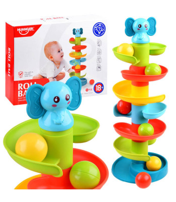 Žaidimų trasa Piramidė su drambliuku ir kamuoliukais ZA3805