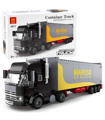 Konstruktoriaus rinkinys: sunkvežimis su priekaba