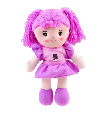 Lėlė medžiaginė Zuzia 33 cm levandų spalvos suknelė ZA3853