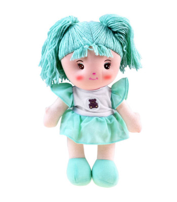 Lėlė medžiaginė Zuzia 33cm su mėtų suknele
