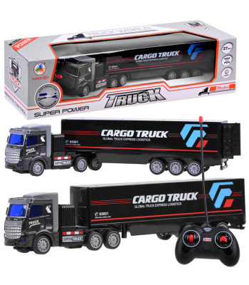 Nuotoliniu būdu valdoma sunkvežimio modelis su puspriekabe 27 MHz